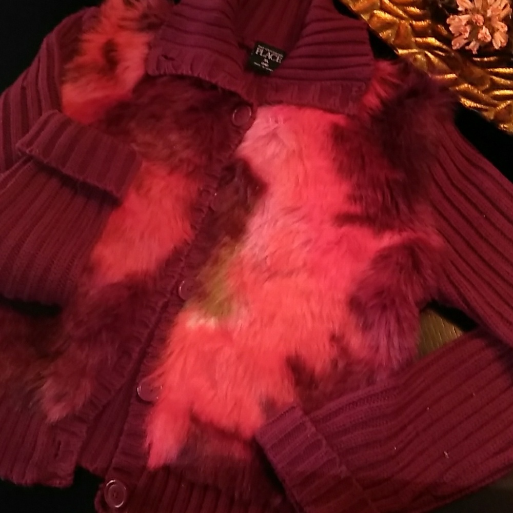 Girls Faux Fur Sweater